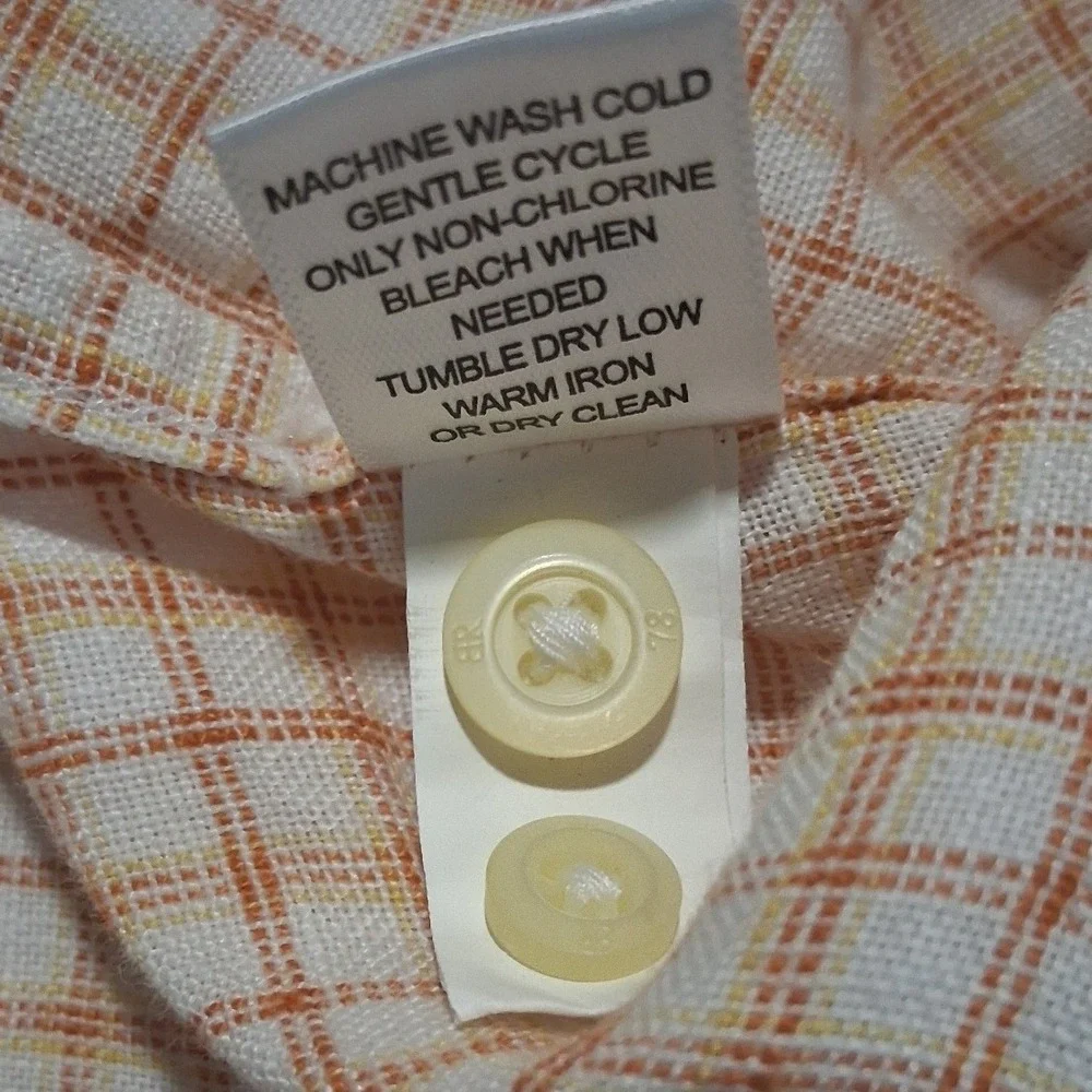 Banana Republic 100% Linen Mens size Large Euro Summer Beach Resort‎ Button Down